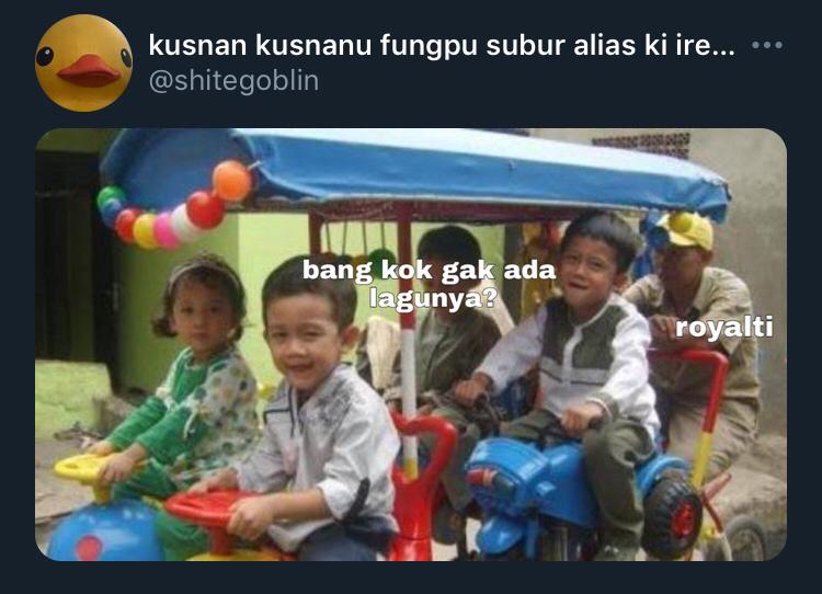 Meme lucu warganet perihal bayar royalti saat putar lagu ini bikin ngakak